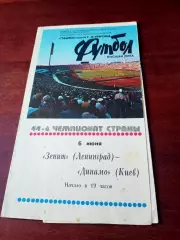 Зенит Ленинград - Динамо Киев. 6 июня 1981 год