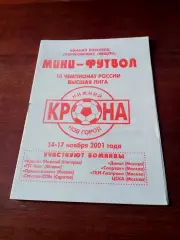 Тур - Нижний Новгород. 14-17 ноября 2001 год - см.состав