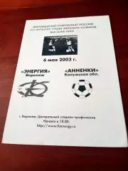 Энергия Воронеж - Анненки Калуга. 6 мая 2003 год