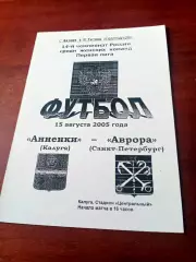 Анненки Калуга - Аврора Санкт-Петербург. 15 августа 2005 год