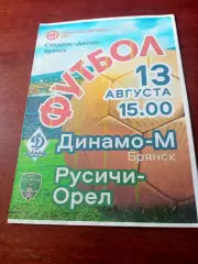 Динамо-М Брянск - Русичи Орёл. 13 августа 2022 год