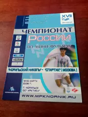 Норильский Никель - МФК Спартак Москва. 19 и 20 марта 2006 г - АКЦИЯ
