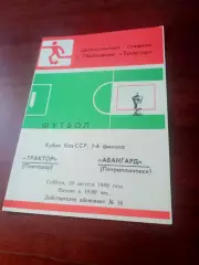 Кубок Казахской ССР. Трактор Павлодар - Авангард Петропавловск. 20.08.1988