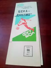 ЦСКА - Динамо Тбилиси. 31 июля 1982 год