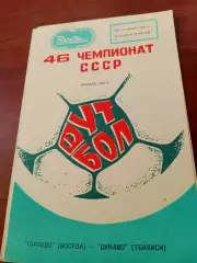 Торпедо Москва - Динамо Тбилиси. 28 октября 1983 год