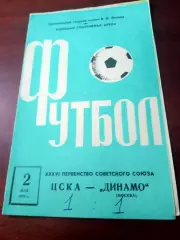 ЦСКА - Динамо Москва. 2 мая 1974 год