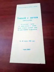 Турнир по мини-хоккею с мячом на приз ВДФСО профсоюзов. Омск. 1989 год