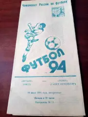 Иртыш Омск - Зенит Санкт-Петербург. 10 июля 1994 год