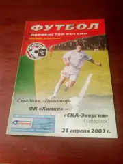 ФК Химки - СКА-Энергия Хабаровск. 25 апреля 2003 год