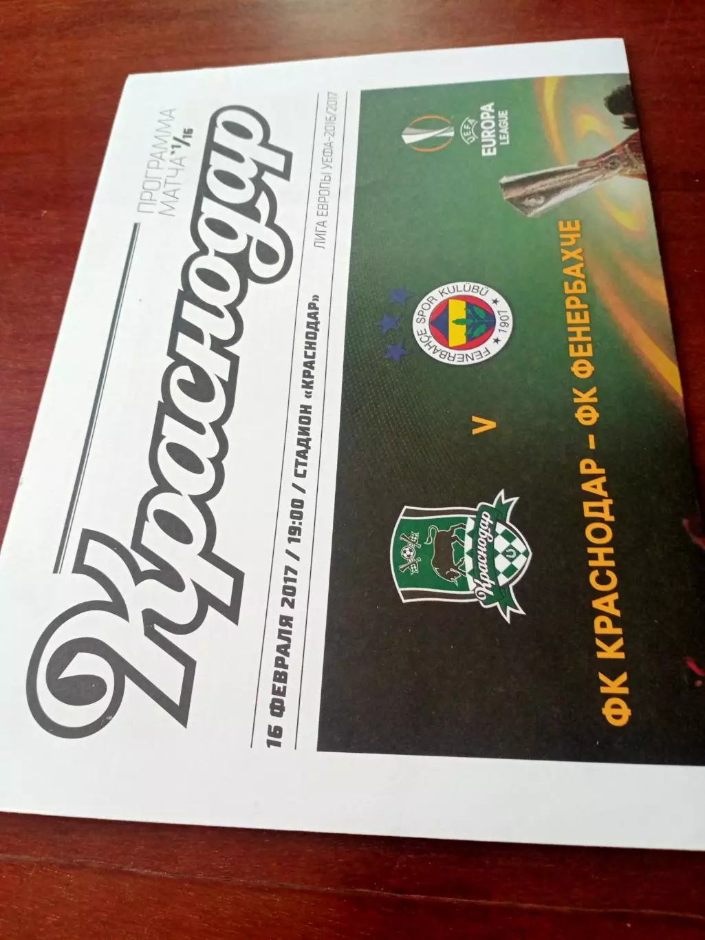 ФК Краснодар - ФК Фенербахче. 16 февраля 2017 год