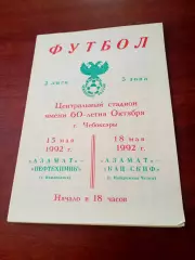 Азамат Чебоксары, 1992 - Нефтехимик Нижнекамск, КАЦ-Скиф Наб.Челны