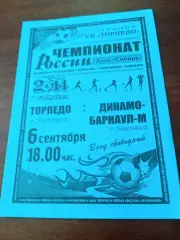 Торпедо Рубцовск - Динамо-М Барнаул. 6 сентября 2014 год