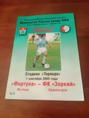 Фортуна Мытищи - Зоркий Красногорск. 1 сентября 2005 год