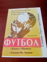 Квант Обнинск - ФК Химки-М. 29 апреля 2023 год