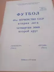 Манометр Томск - Иртыш Омск. 31 августа 1986 год