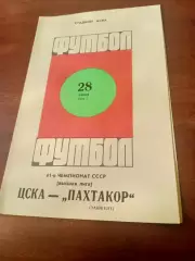 ЦСКА - Пахтакор Ташкент. 28 июля 1978 год