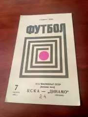 ЦСКА - Динамо Москва. 7 августа 1978 год