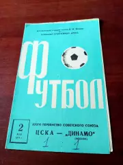 ЦСКА - Динамо Москва. 2 мая 1974 год