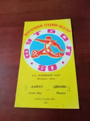 Кайрат Алма-Ата - Динамо Москва. 31 октября 1980 год