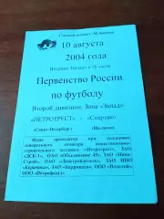 Петротрест СПб - Спартак Щелково. 10 августа 2004 год