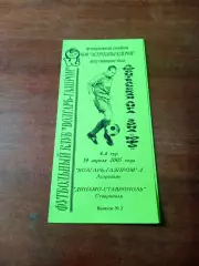 Волгарь-Газпром-2 Астрахань - Динамо-Ставрополь. 14 апреля 2005 год