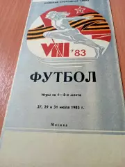 8 Спартакиада народов СССР. 1983 год, Москва, матчи за 1-8 места