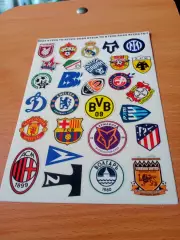 28 наклеек футбольных клубоа