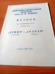 Зенит Ленинград - Арарат Ереван. 1 апреля 1989 год