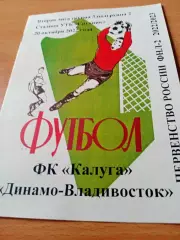 ФК Калуга - Динамо Владивосток. 20 октября 2022 год