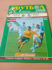 Кубань Краснодар - Анжи Махачкала. 9 апреля 2008 год