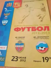 Енисей Красноярск - Петротрест Санкт-Петербург. 23 июля 2012 год
