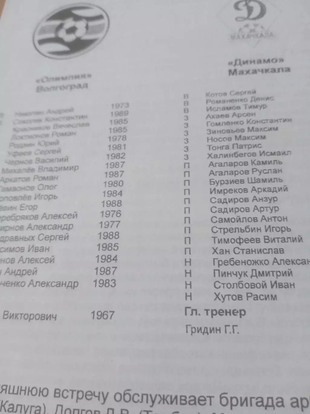 Кубок России. Олимпия Волгоград - Динамо Махачкала. 21 июня 2004 год