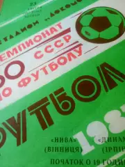 Нива Винница - Динамо Ирпень. 1987 год