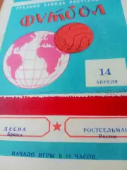 Ростсельмаш - Десна Брянск. 14 апреля 1976 год