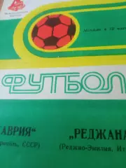 Таврия Симферополь - Реджана Италия. 24 октября 1985 год