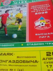 Маяк Волгодонск - Донгаздобыча с.Сулин. 26 апреля 2008 год