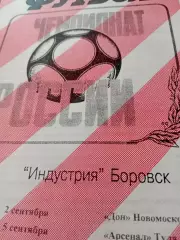 Индустрия Боровск, 1996 год - Дон Новомосковск, Арсенал Тула (2 и 5.09)