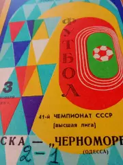 ЦСКА - Черноморец Одесса. 3 ноября 1978 год
