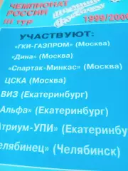 Тур. Москва, 1 - 4 декабря 1999 год - см. состав