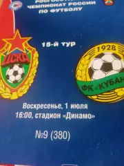 ЦСКА - Кубань Краснодар. 1 июля 2007 год