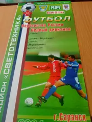 Лисма-Мордовия Саранск - Нефтехимик Нижнекамск. 24 июля 2004 год