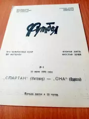 Спартак Житомир - СКА Одесса. 10 июня 1985 год
