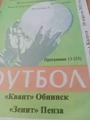 Квант Обнинск - Зенит Пенза. 10 апреля 2022 год