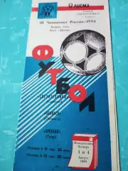 Светотехника Саранск, 1994 год - Обнинск, Арсенал Тула (1 и 4.08)