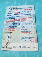 Динамо Москва - Ротор Волгоград. 1 октября 2000 год