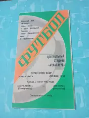 Металлург Запорожье - Нистру Кишинев. 2 июня 1982 год