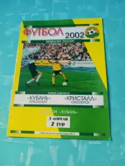 Кубань Краснодар - Кристалл Смоленск. 3 апреля 2002 год