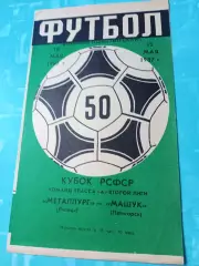 Кубок РСФСР. Металлург Липецк - Машук Пятигорск. 15 мая 1987 год