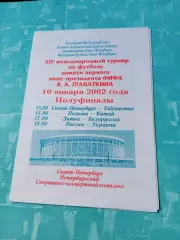 Турнир памяти В.Гранаткина. 10 января 2002 год