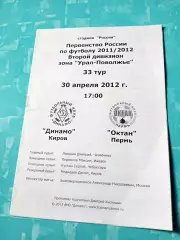 Динамо Киров - Октан Пермь. 30 апреля 2012 год